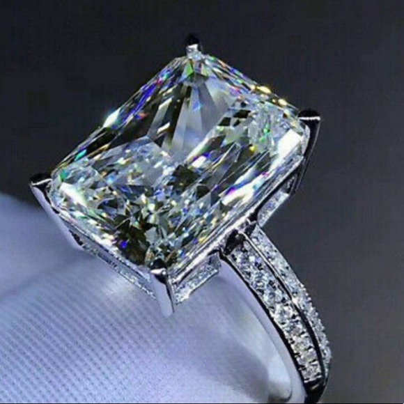 NEW Gorgeous 925 Silver Ring Wedding Engagement - Picture 2 of 11